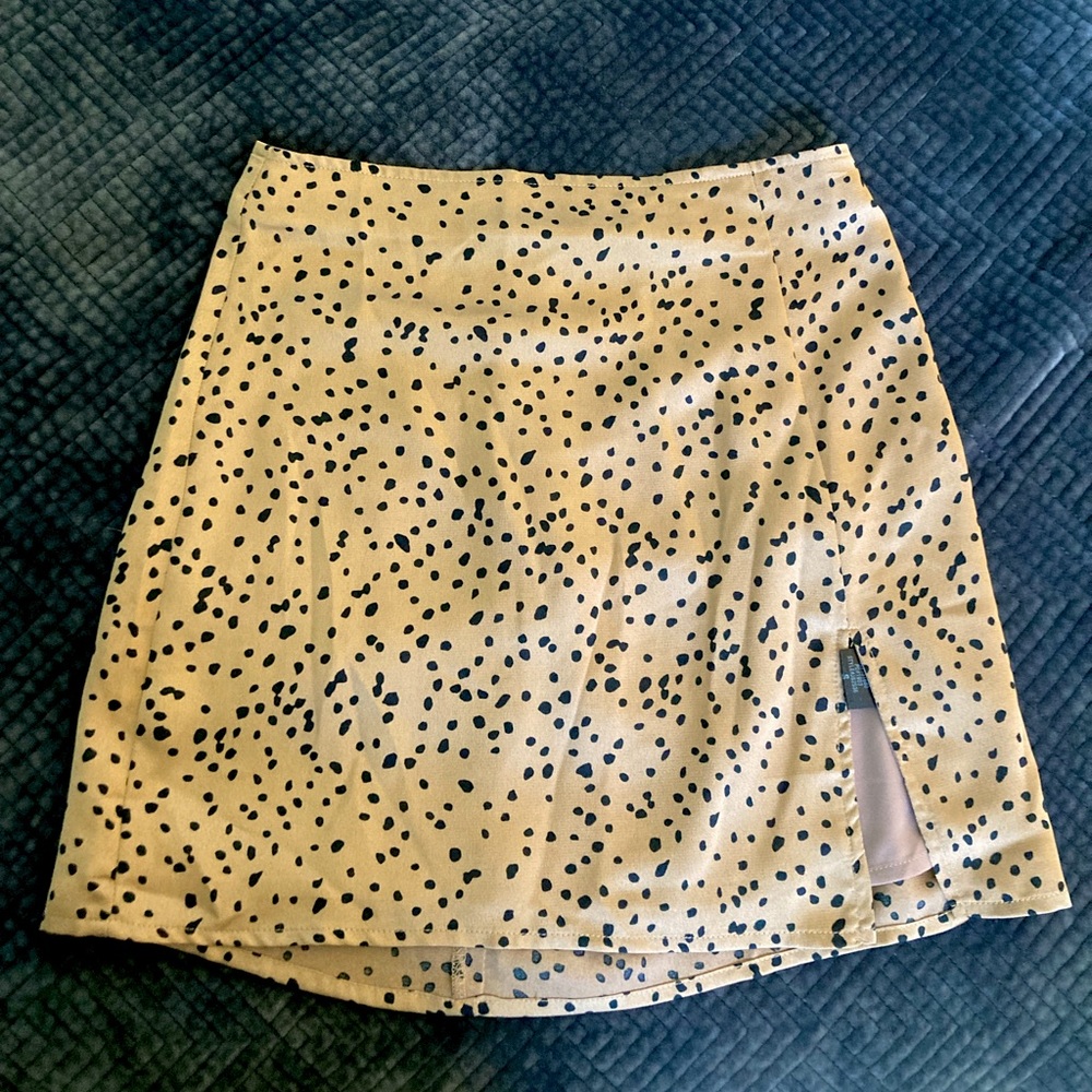 satin polka dot skirt